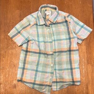 Cat & Jack Multicolor Plaid Kids Shirt Size M